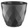 Anthracite plastic cover 15x175cm flowerpot with saucer
