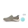 Skechers Slip-Ins Comfortable Walking Shoes Easy On And Off Lightweight Breathable Low Top Casual Shoes Men sneakers Gray Brown 211085-TPE