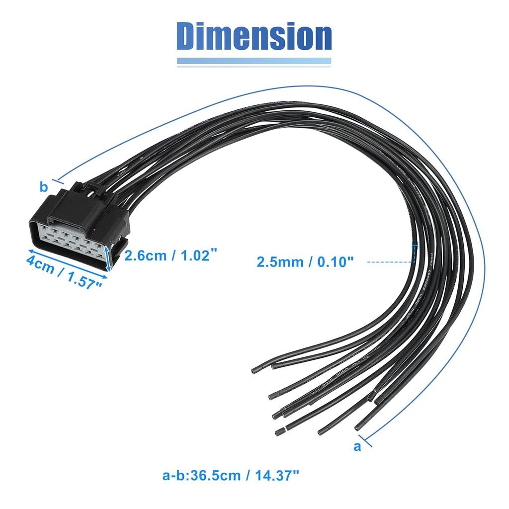 Unifizz WPT928 15326110 Heated/Cooled Seat Module Connector Wire Kit Heated Seat Wiring Connector Wire Harness Replacement for Ford F-250 F-350 F-450