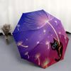 1pc Dandelion Cat Night Sky Umbrella with Plastic Handle,Suitable for All Seasons Home Travel Outdoor UmbrellaM919