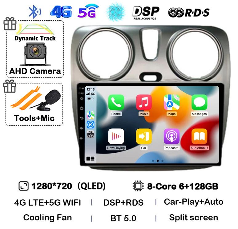 Android 14 Auto Carplay Car Radio For Renault Lodgy Dacia Dokker 2012 - 2020 Multimedia Video Player Navigation GPS 360 Camera