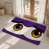 Worried Eyes Floor Mat Flannel Rug Non Slip Absorbent Soft Washable For Entryway Hallway Bathroom Kitchen Decor