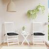 VidaXL Set of 2 Chair Cushions, Seat Pad with Tie Strings, Waterproof Outdoor Cushion, Black 40x40x7 Cm 361471
