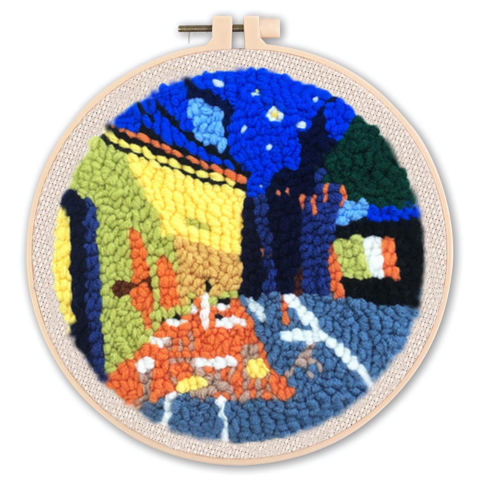 

1 шт. Подставка с узором «Ночное небо», Вышивка русским швом, Набор пряжи для DIY, Вышивка крестом 20cm