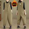 Pantaloni harem in velluto caldo casual invernali da donna, pantaloni in cotone trapuntati a rombi giapponesi spessi e larghi