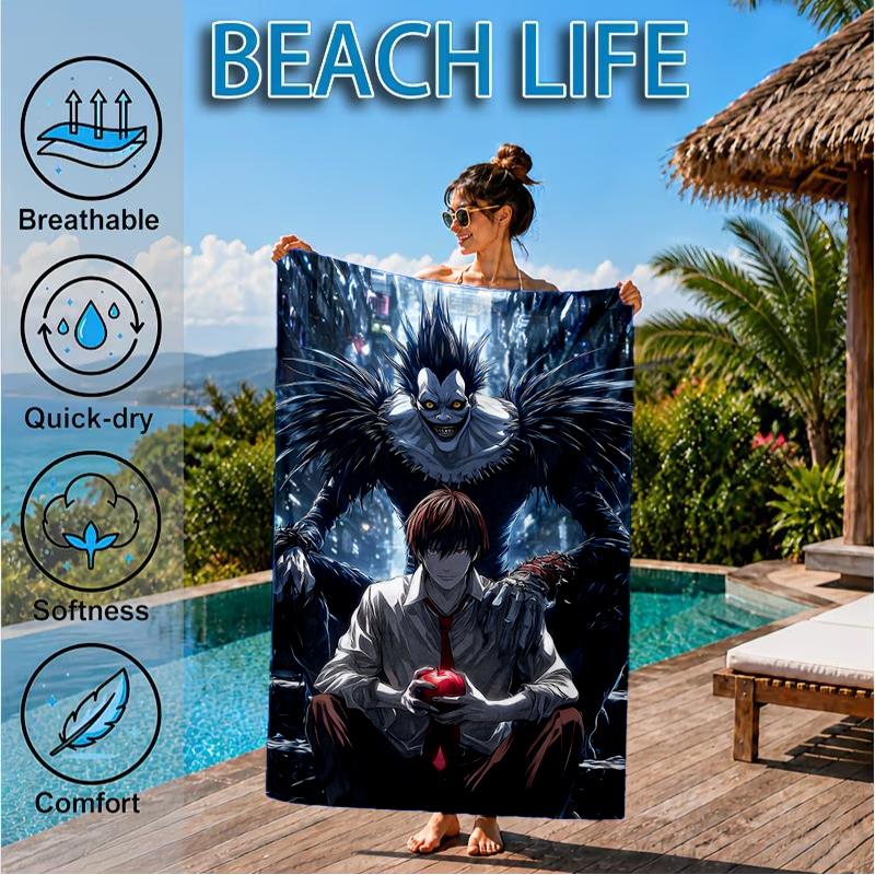 Death King And Apple Beach Towel, Super Soft Microfiber, Perfect Gift for Her/Him, Birthday, for Pool, Beach, Travel, Decor Beach Party