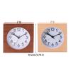 Simple Beech Wood Clock Night Light Timer Reminder Square Wooden Alarm Clock Home Decor for Classroom Office Library