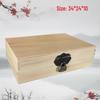 Vintage Solid Wood Rectangular Storage Box with Lid