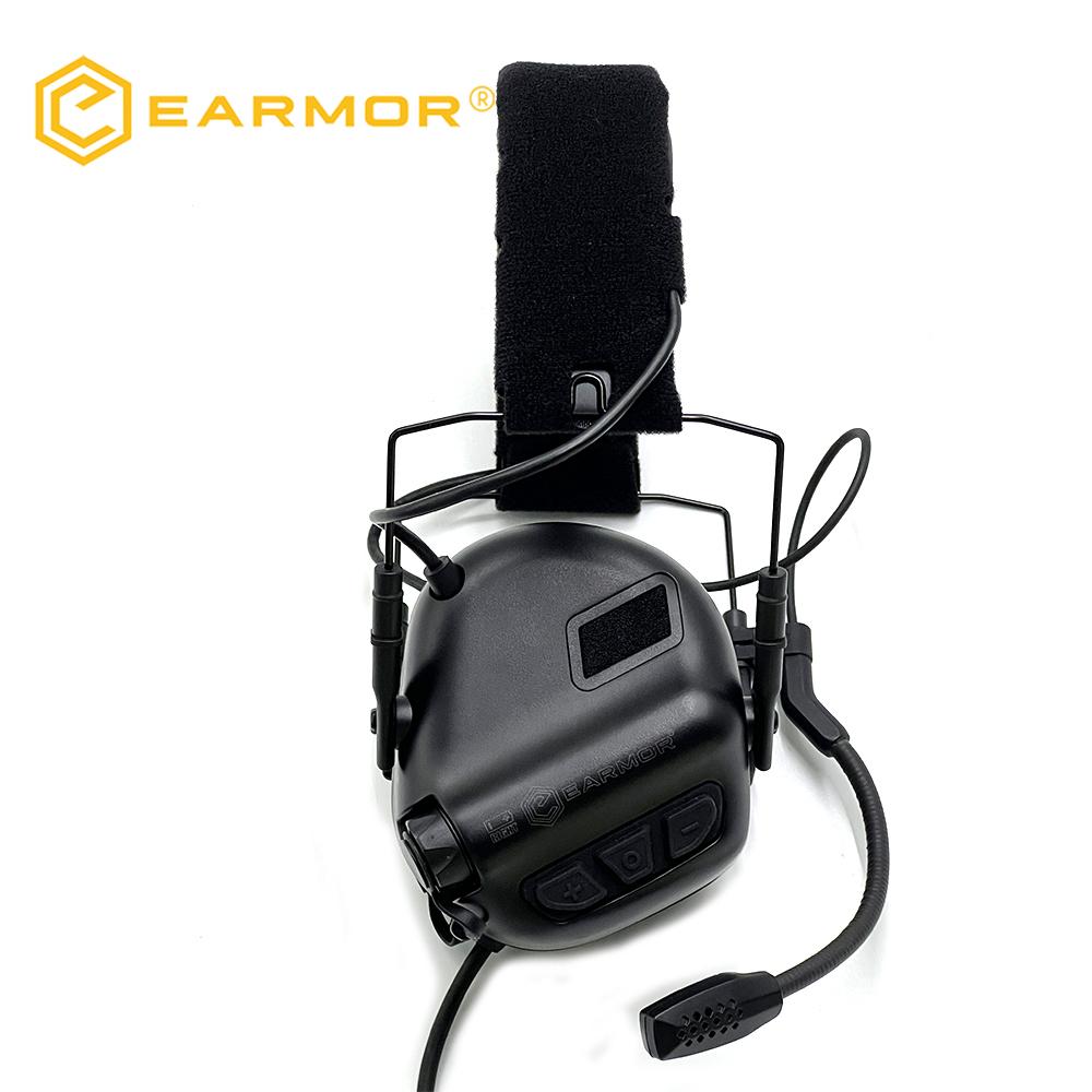 NEW EARMOR M11 SE Tactical Headset Anti Noise Headphones Communication Shooting Earmuff with EARMOR M11 PTT Adapter for Kenwood