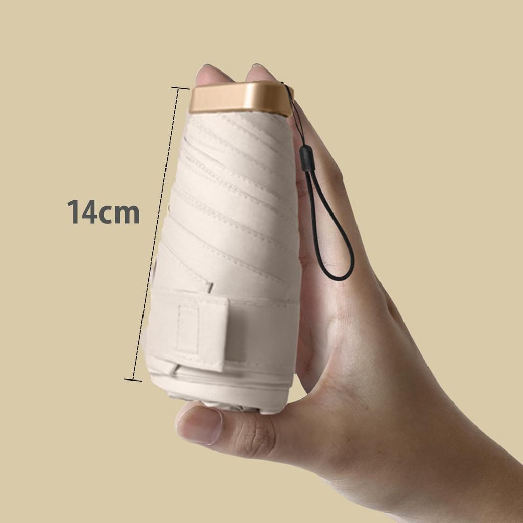 Insvog Folding Ultra Folding UV Complete Heat UV Sunburn Heat Stroke Rainy Season Super Water Easy To Rain and Shine Mini Portable Wind Rain Umbrella,