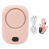 Hanging Neck Fan Portable USB Charging Leafless Fan Large Wind Power Display Hanging Neck Bladeless Small Fan Pink