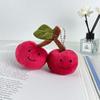 Red Cherry Doll Keychain: Cute Fruit Figurine Backpack Decoration