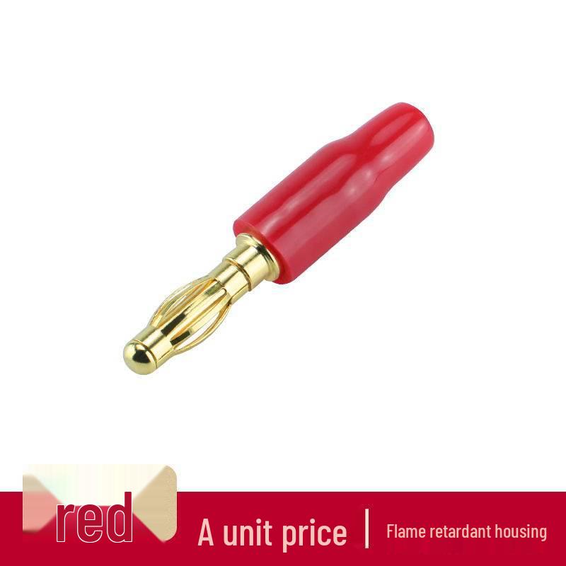 Audiophile 4mm Gold-Plated Banana Plug Oxygen-Free Copper Speaker Connector
