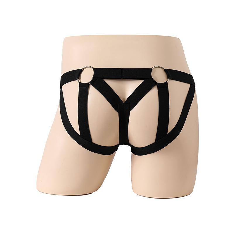 Sissy Pouch Panties Men Sexy Front Hole Lingerie Jockstrap Thongs Bondage Open Buttock Male Lingerie G-String Support Underpant