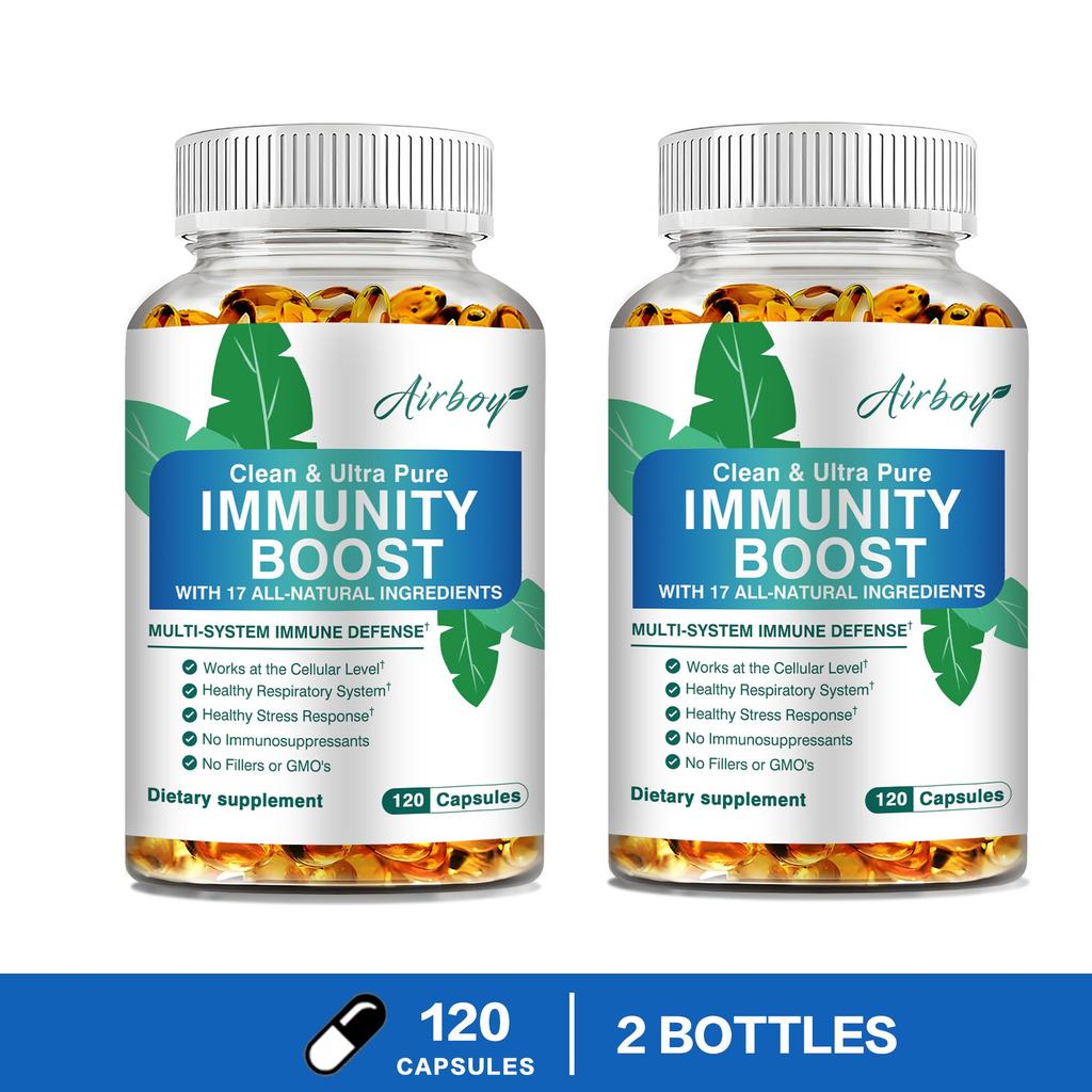 Airboy - Vitamin C, Zinc, and Elderberry Blend Capsules - Respiratory Health