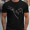 Men's Casual Sports Loose Fit Funny Dog First Print Round Neck Short Sleeved T-shirt Plus Size Top