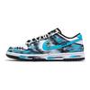Nike Dunk Slip Resistant Abrasion Resistant Low top Skateboard Shoes Women's Black White Blue CW1590-100(Team1326-SBOX)