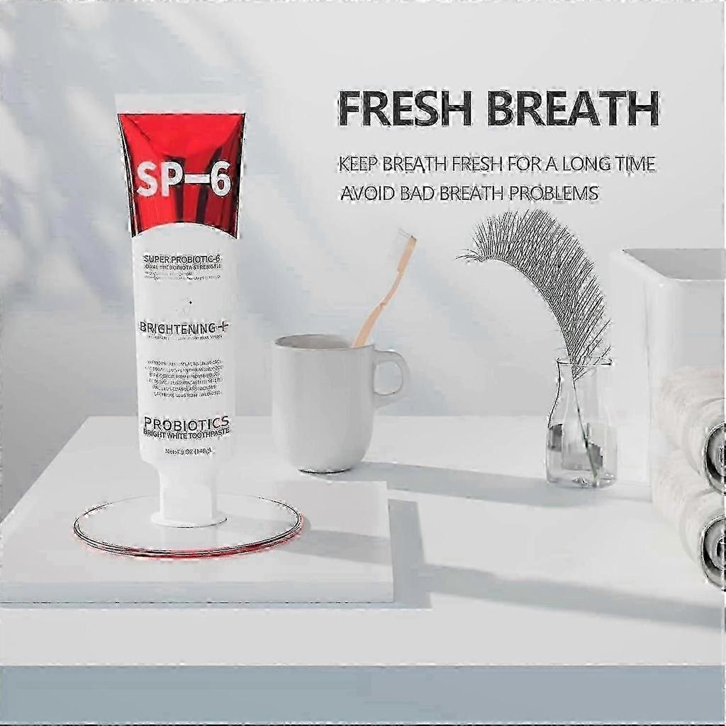 Sp-6 Probiotic Toothpaste, Sp-6 Ultra Toothpaste For Teeth Whitening, And Gum Health, Fluoride-free Mint Flavor 2PCS
