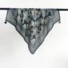 Premium light luxury Korean design cotton and linen small square scarf silk scarf women's cashew nut ethnic style versatile shawl outer scarf