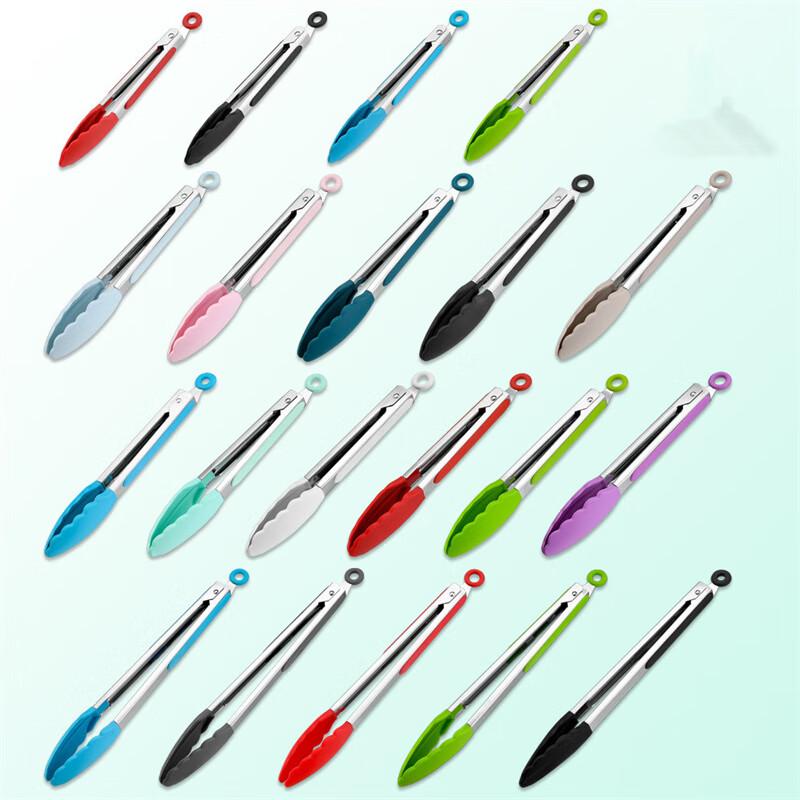 ZISIZ Heat-Resistant Silicone Food Tongs
