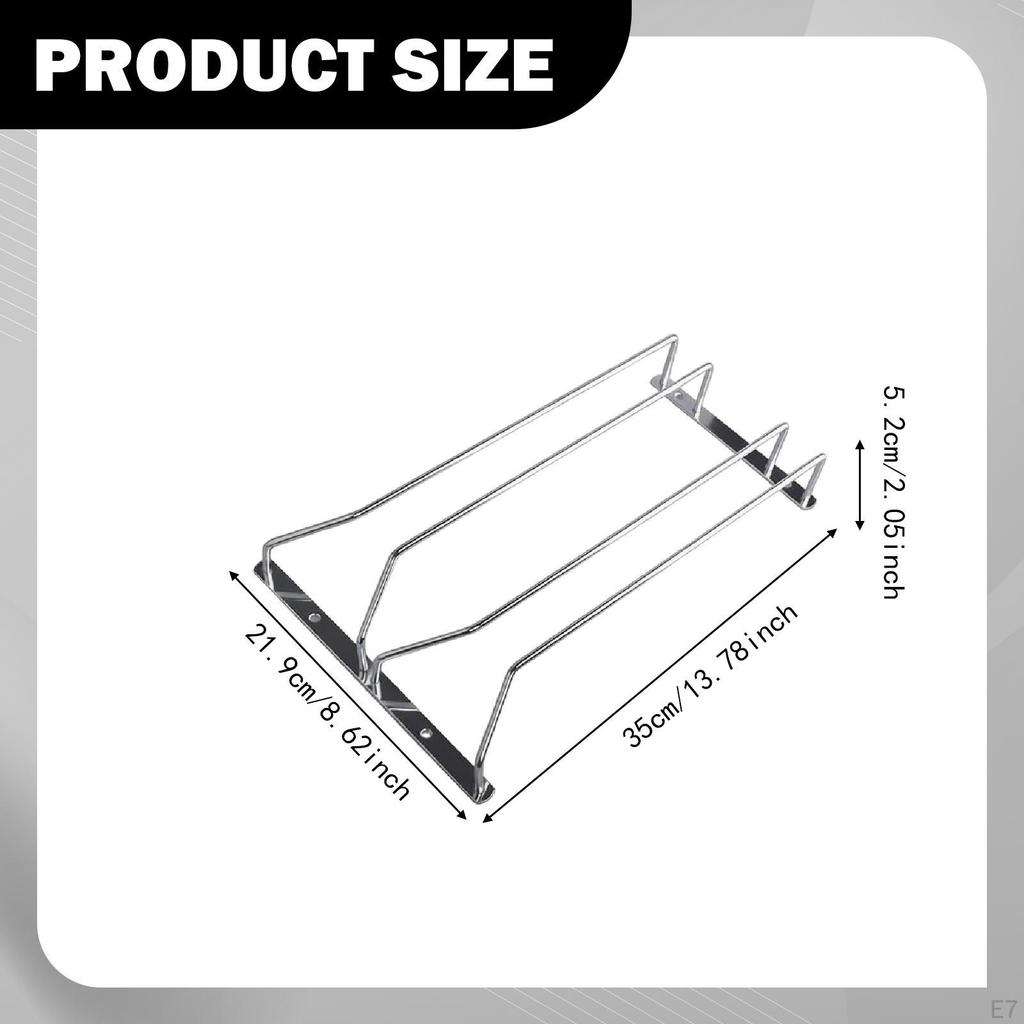 Glass Holder, Metal Stemware Storage Rack, under Cabinet Installation, Space Saver, Kitchen, Bar And