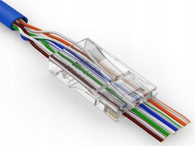 Wtyk sieciowy Lanberg PLU-6000EZ RJ-45 8P8C kat. 6 UTP przelotowy 100 sztuk