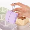 Silicone Folding Pet Bowl Portable Dog Feeder 500ml Anti-Slip Square Feeding Bowl with Carabiner Multi-purpose Travel Bowl for Dogs