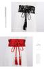 Retro Ethnic Embroidered Hanfu Cincher: Wide Waistband Decorative Dress Accessory
