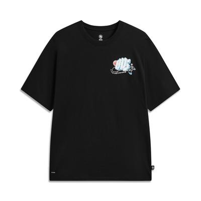 Basketball Collection T Shirts Men's Black Crew Neck Moderate AHSW357-2