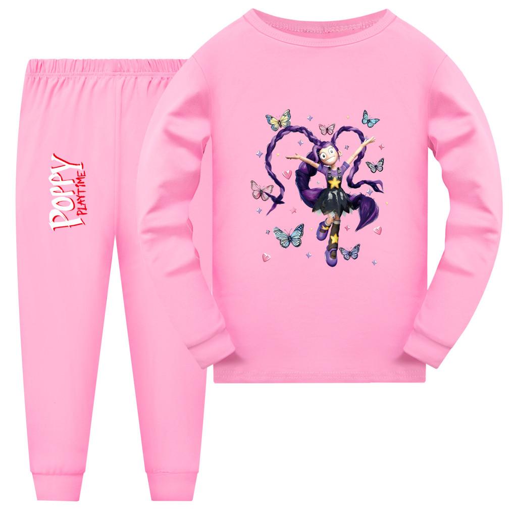 

5599 Home Sleeping Wear For Kids Girls Lily Lovebraids Sleepwear Pajamas T-shirt Pants Sets 170cm рожевий