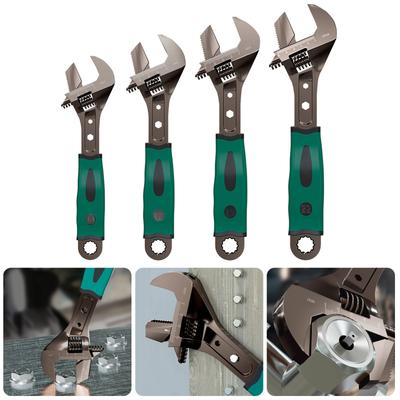 8/10/12/15inch Adjustable Wrenches Universal Spanners Household Enlarge Open Bathroom Wrenches Plumbing Manual Repair
