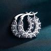 Full Pave Cubic Zirconia Floral Edge U-Shaped Hoop Earrings for Women Elegant Lightweight Fashion Jewelry Accessories