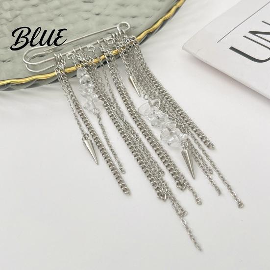 Women Clothing Pin Brooch Safety Link Chain Tassel Sweater Shawl