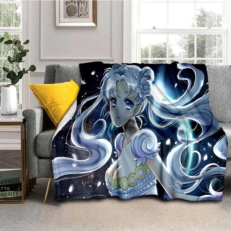Moon Girl blanket for beds,Flannel thin blanket for summer, Anti-Pilling cooling blanket,Portable picnic blanket
