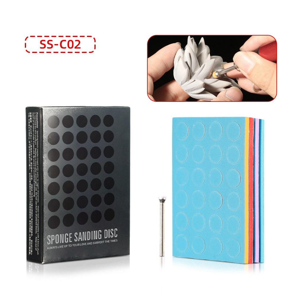 

1Set Double Side Sponge Sanding Disc 5/10mm Polishing Sponge Sponge Sandpaper Abrasive Model Tool SS-C02