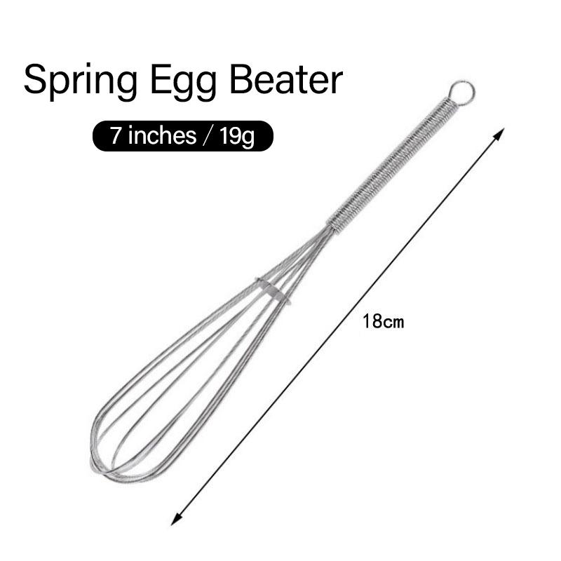 

1/2pcs 3-wire Mini Stainless Steel Balloon Balloon Beater Manual Frother Mini Whisk Kitchen Kitchen Whips and Mixer JDGJ006