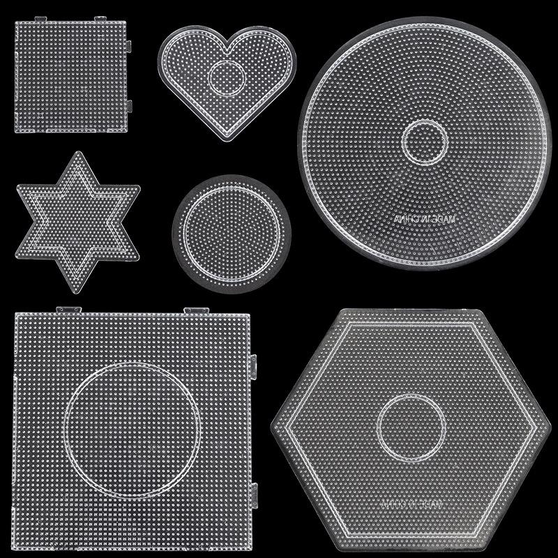 Plantilla de cuentas Perler de 2,6 mm con 5 tipos de selección, tablero perforado para cuentas Hama, herramienta de bricolaje, rompecabezas educativo, juguete Beadbond