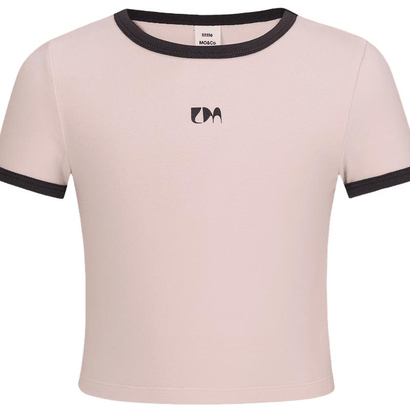 Little MO&Co. Bacteriostatic Girls' Slim-Fit Short Sleeve T-Shirt