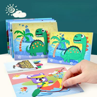 10Pcs 3D EVA Foam Sticker Puzzle Game DO-IT-YOURSELF Cartoon Animal Craft Playthings Children Drawing Toy Learning Education Playthings Ideal for