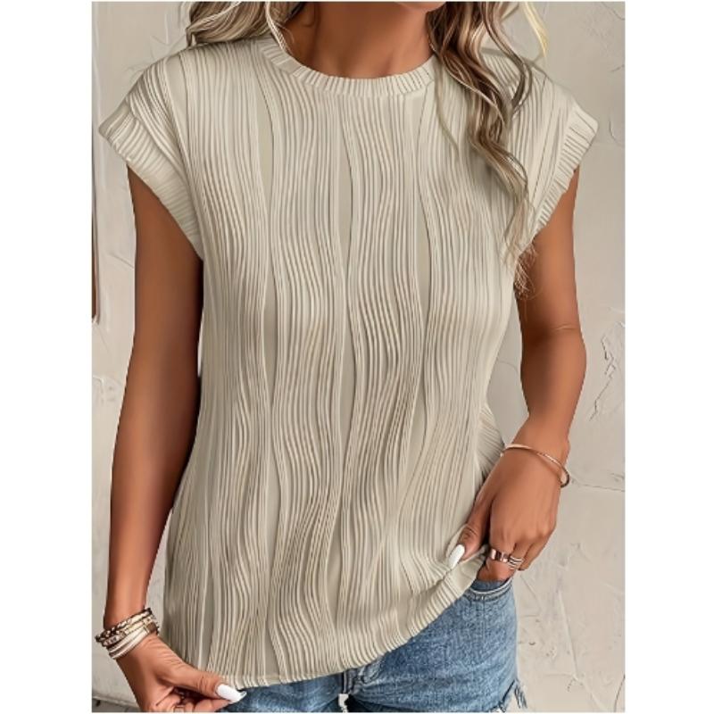 Women's Short Sleeve Casual Shirt Fashion T-shirt Breathable Lightweight Comfortable Work Vacation Top