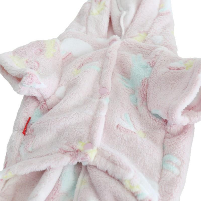 Petstyle French Bulldog Soft Dinosaur Fleece Pajamas Pet Clothes English Pug Corgi