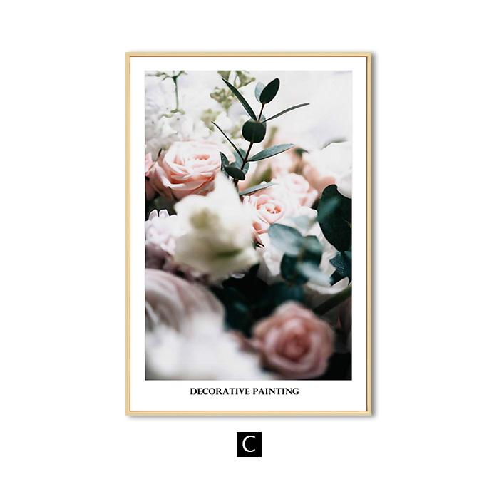 Pink Flower Rose Wall Art Canvas Painting Nordic Posters and Prints Home Decoration Wall Pictures for Living Room Bedroom Decor