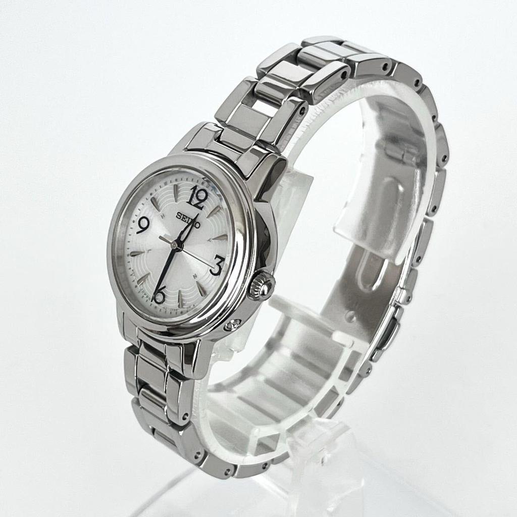 Used [In operation] Polished Seiko SEIKO women's watch radio solar, good condition, white dial s2353