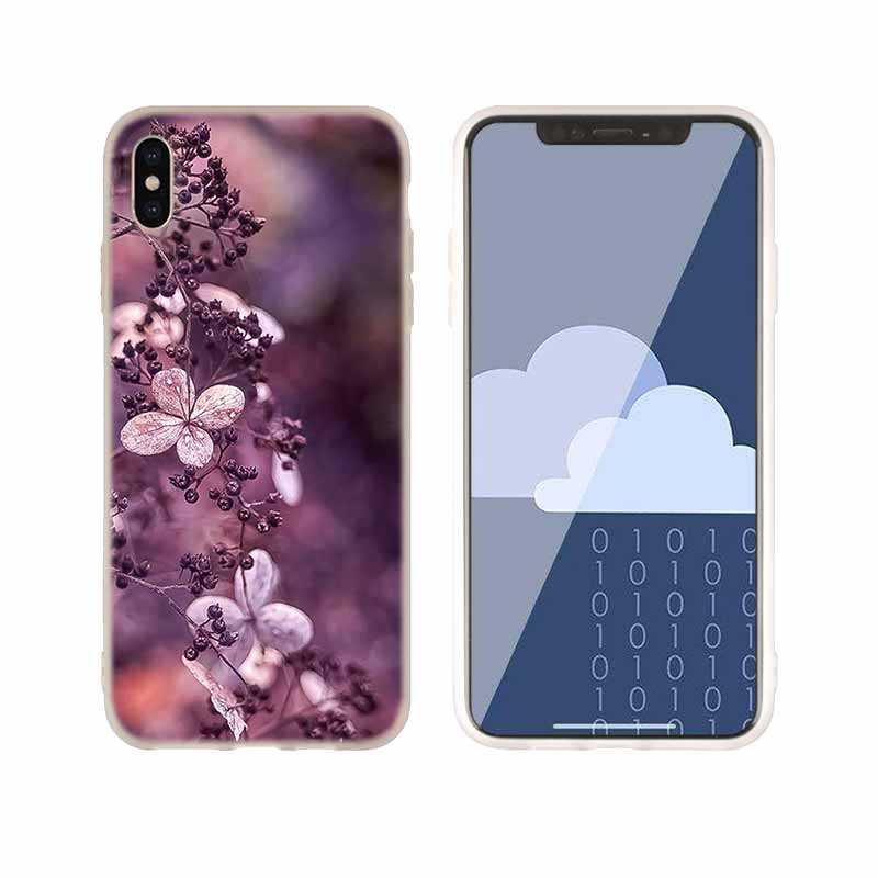 Orchid Flowers Colorful Soft Silicone Case For iPhone 13 11 12 Pro X XS Max XR 6 6S 7 8 Plus SE Mini Cover