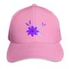 seamless fabric pattern graphic Purple flower and leafs Baseball Cap Beach Vintage Golf Hat Womens Beach Outlet  Unisexs