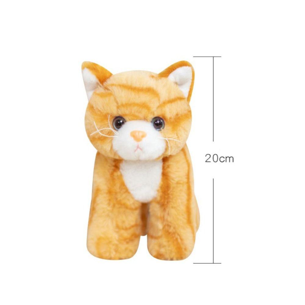 Stuffed Animals Cat Plush Toys Simulation Stuffed Lifelike Cat Plush Kitten Doll  Birthday Gift