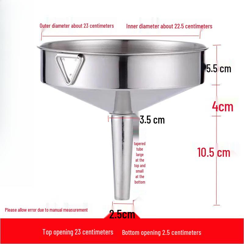 Ruhan Thickened Stainless Steel Funnel with Filter