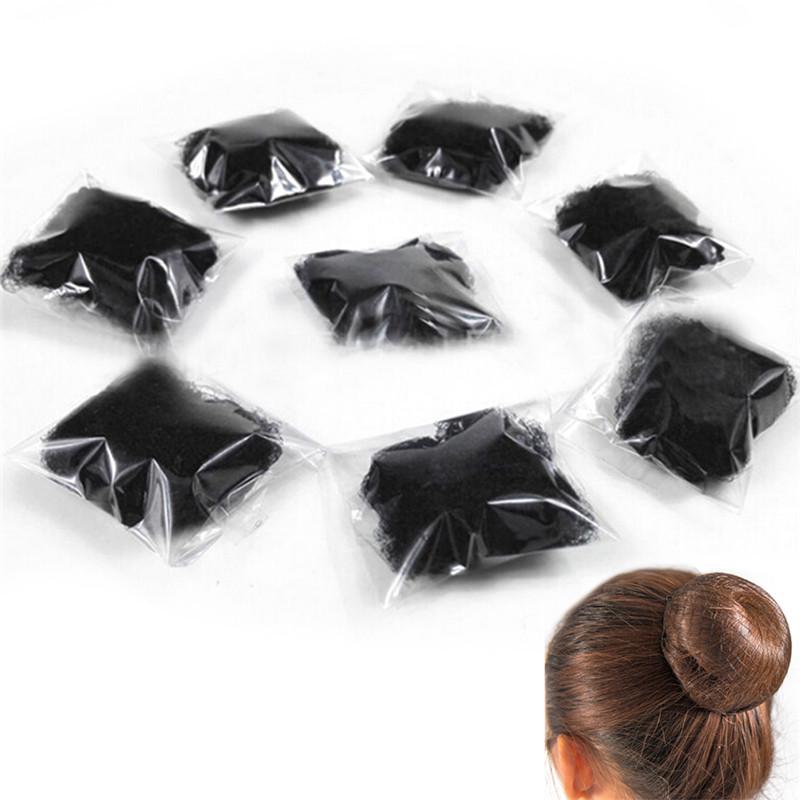 5Pcs Women Ballet Dance Skating Snoods Hair Net Bun Cover Black Nylon Material