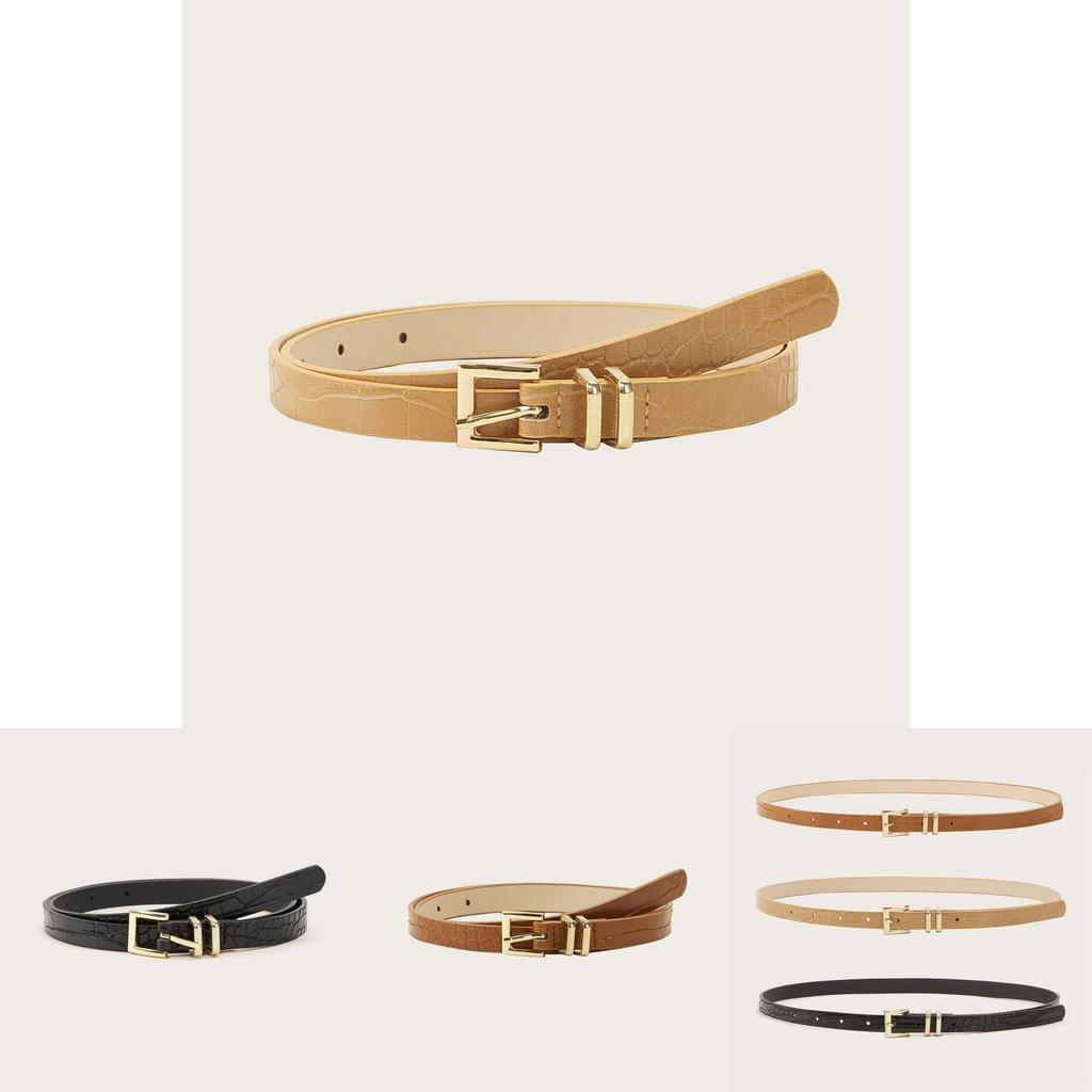 Crocodile Textured Womens Fashion Belt With Alloy Buckle For Business And Casual Wear