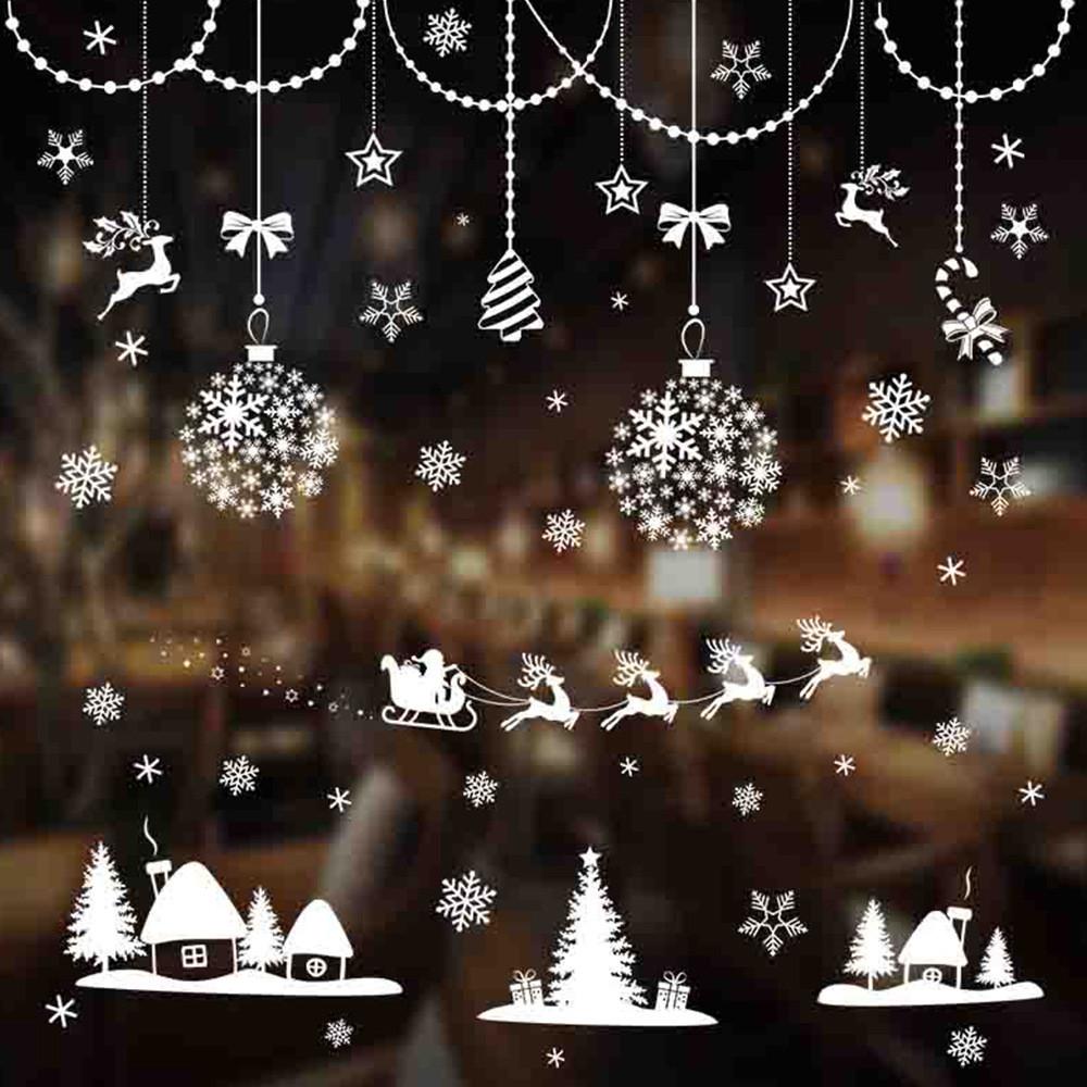 New Pvc Christmas Static Cling Window Decor Featuring Festive Santa Claus Design